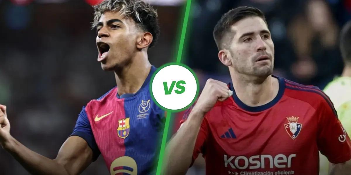 FC Barcelona hosts Osasuna at the Estadi Olímpic Lluís Companys. / X