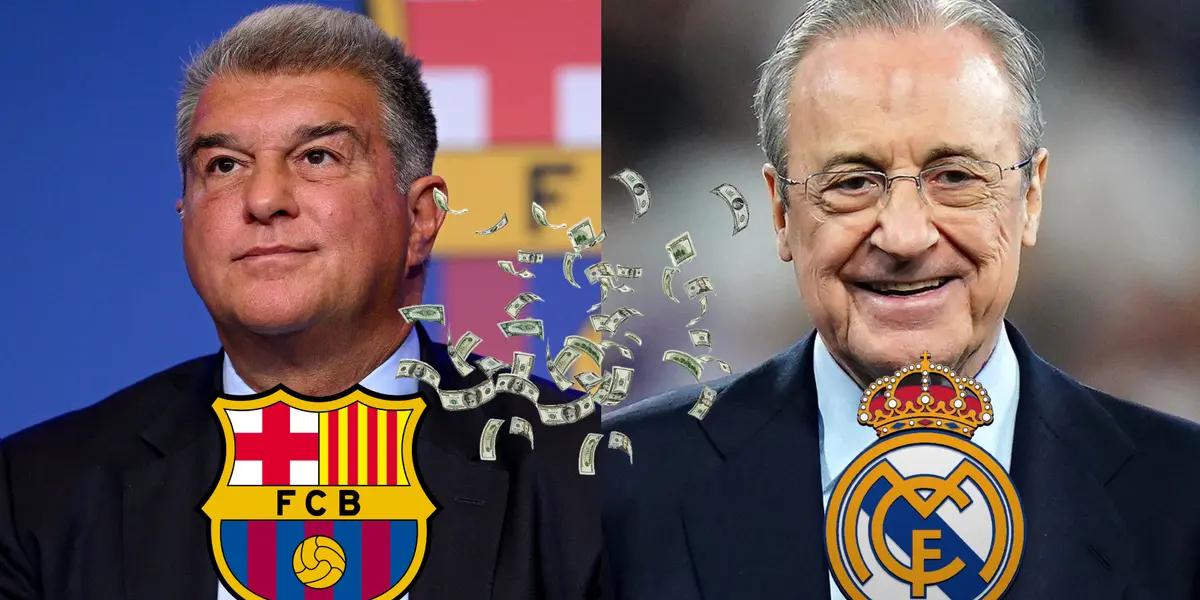 FC Barcelona's value is high but it doesn't compare to Real Madrid's value.