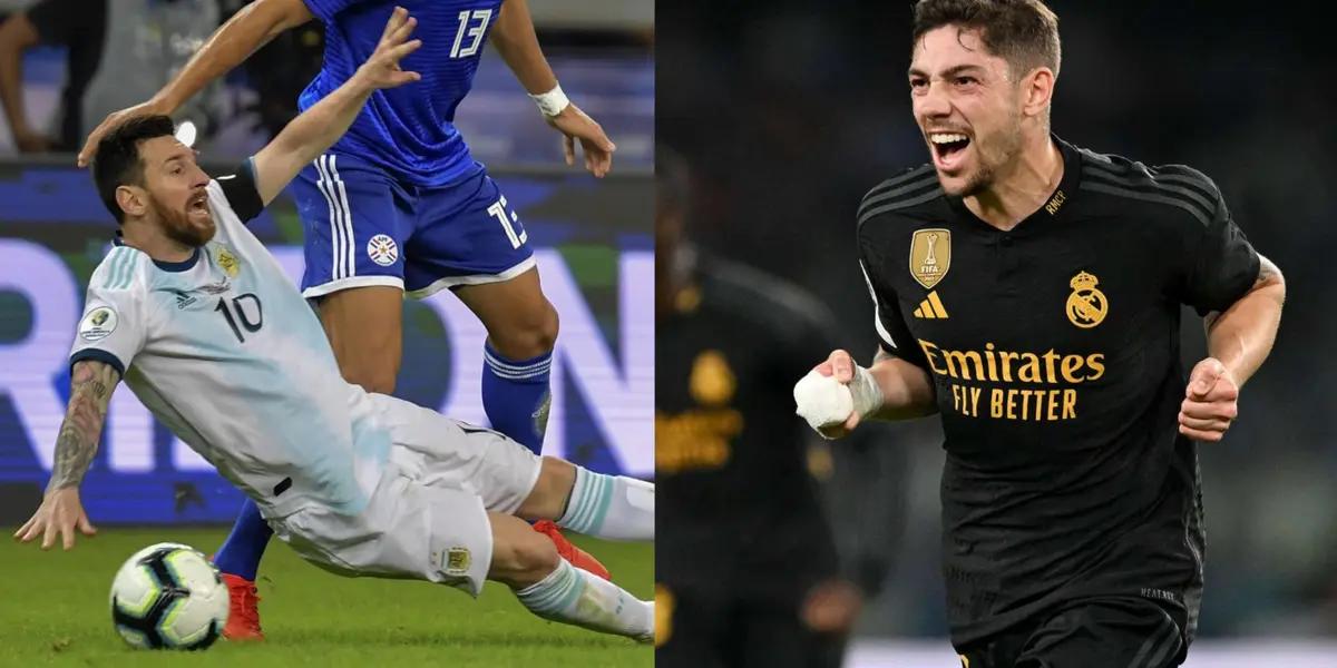 Federico Valverde will try to stop Lionel Messi in a few days.