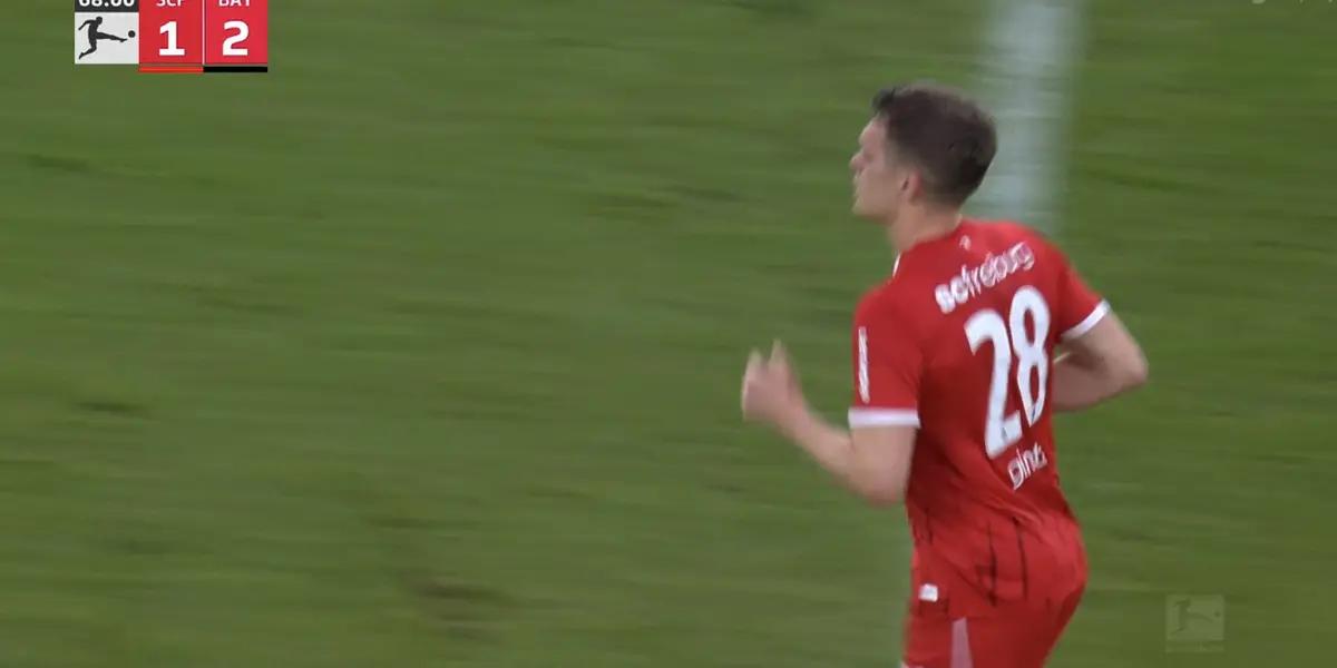 Freiburg defender brought his team closer on the scoreboard against Bayern