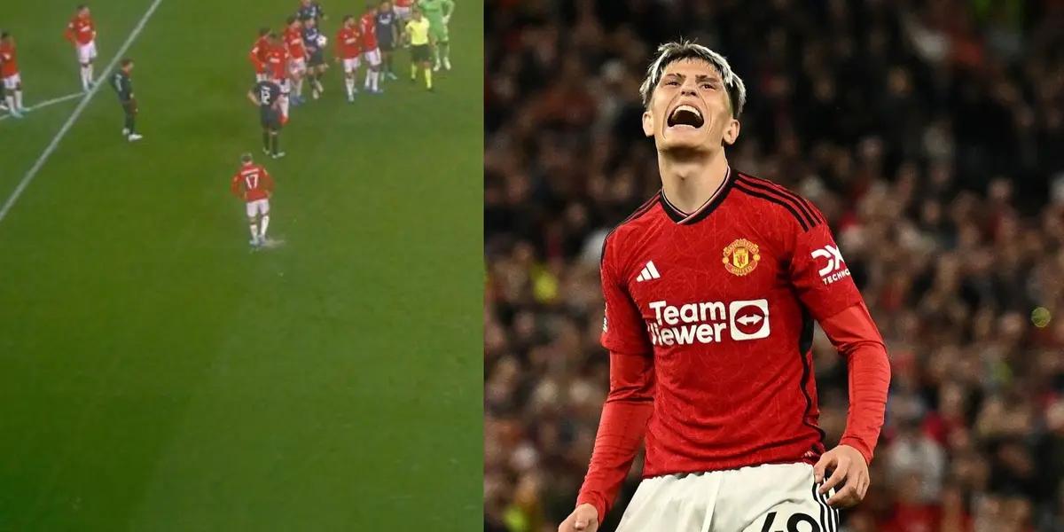 Garnacho's mischief in the Copenhagen prison that was caught on camera