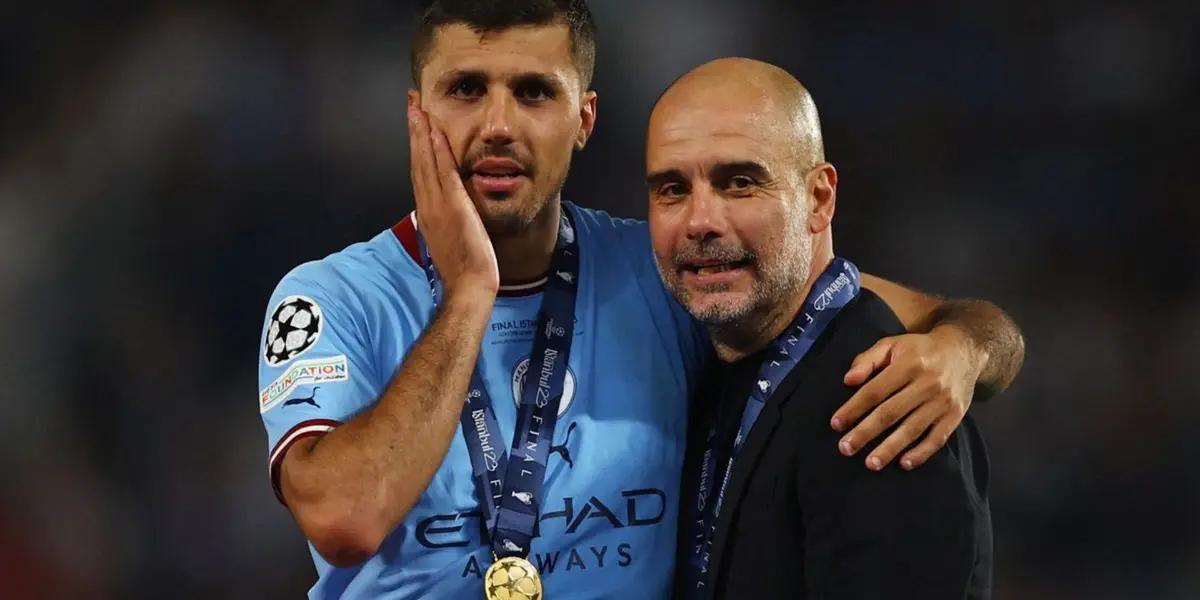 Guardiola and Rodri. PHOTO: The Confidential