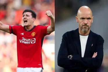 Harry Maguire continues to play with Erik Ten Hag's team
