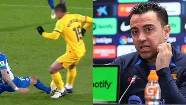 He doesn't stop! Xavi Hernandez explodes again against the referees