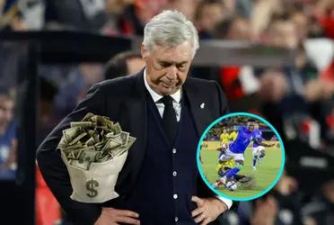 He suffered a serious injury and because of that the white club will receive a compensation from FIFA.