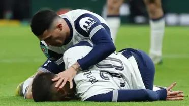 he Uruguayan player collapsed on the pitch during the League Cup match against Liverpool and had to be stretchered off