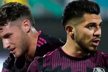 Henry Martín and what the player did when Chaquito sent the ball away from the goal.