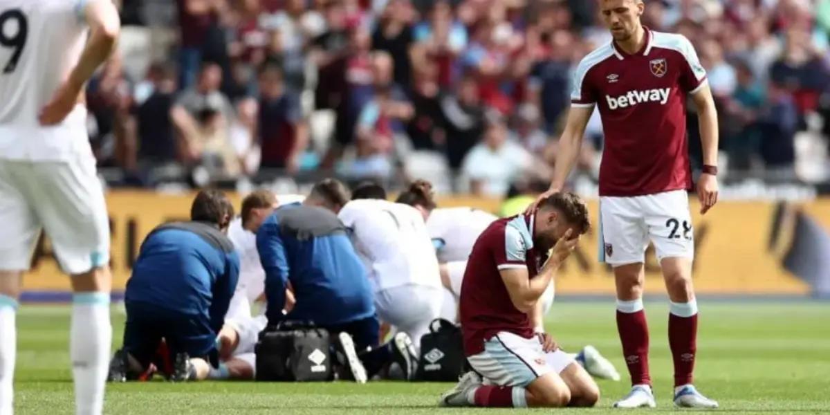 In the duel of West Ham vs Burnley, a terrible play took place.