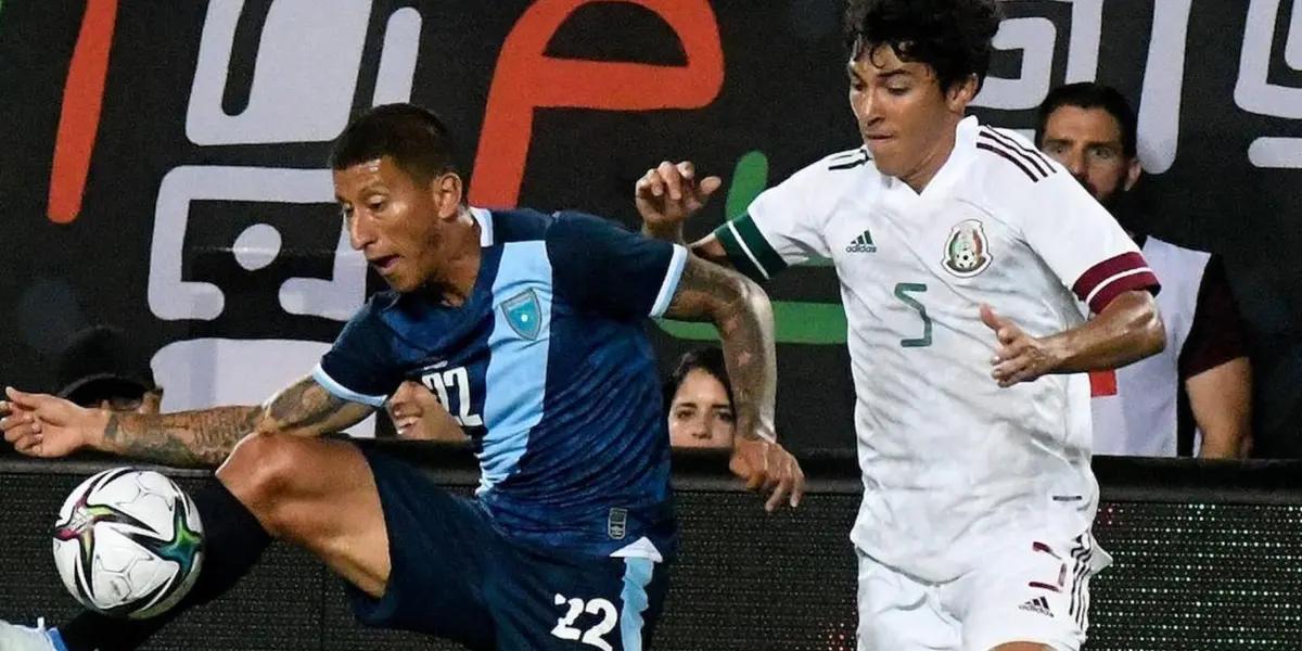 It was his first cap with El Tri.