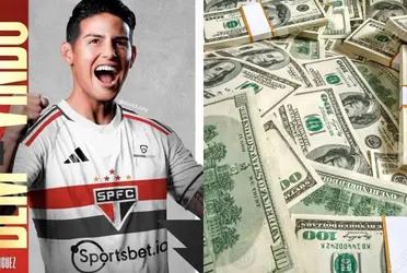 James Rodríguez signed with Sao Paulo and this will be his salary