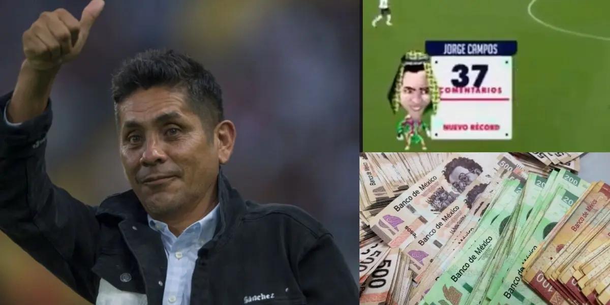 Jorge Campos uncovers the issue of why he is told the commentaries in Azteca Deportes and how much he charges for his intervention.
