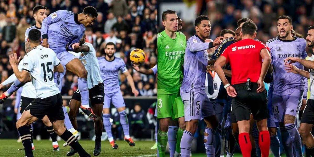 Jude Bellingham scored just after the full time whistle and received a red card after the game.