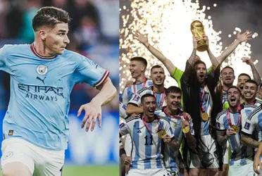 Julián Álvarez was surely not expecting this low blow from his friend.