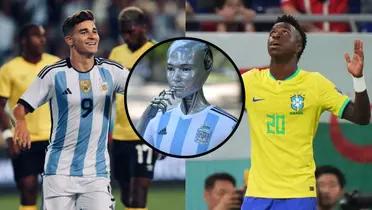 Julian and Vinicius | Photos: @9julianalvarez and @vinijr