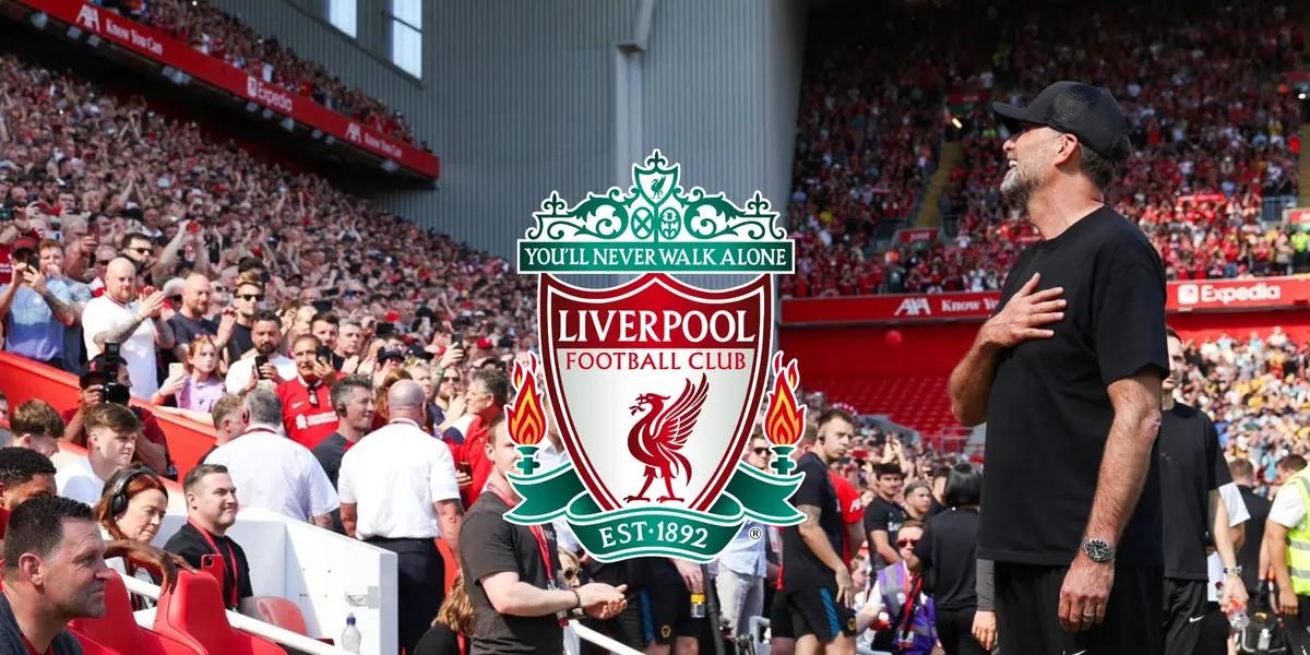 Jurgen Klopp says goodbye to Liverpool at Anfield with lots of emotions.