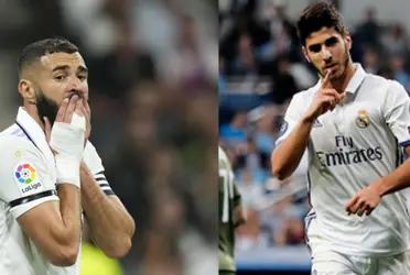 Karim Benzema was maybe the happiest person because of Asensio's great goal.