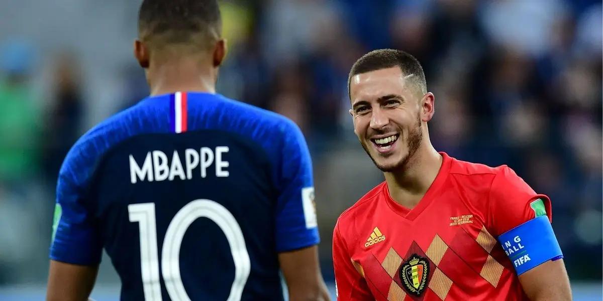 Kylian Mbappe's dad played alongside Eden Hazard during a friendly match