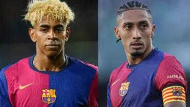 Lamine Yamal and Raphinha. Fhoto: Elnacional.cat