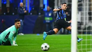Lautaro Martínez anotando. Foto: redes del Inter.