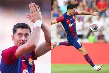 Lewandowski scored the first goal in the match against Tottenham for Joan Gamper Trophy