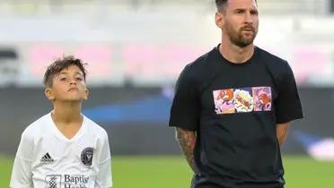 Lionel Messi and Thiago Messi / Photo: Clarín