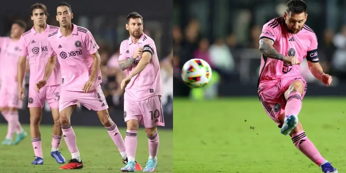 Lionel Messi came close to scoring a great goal from a free kick against Real Salt Lake.