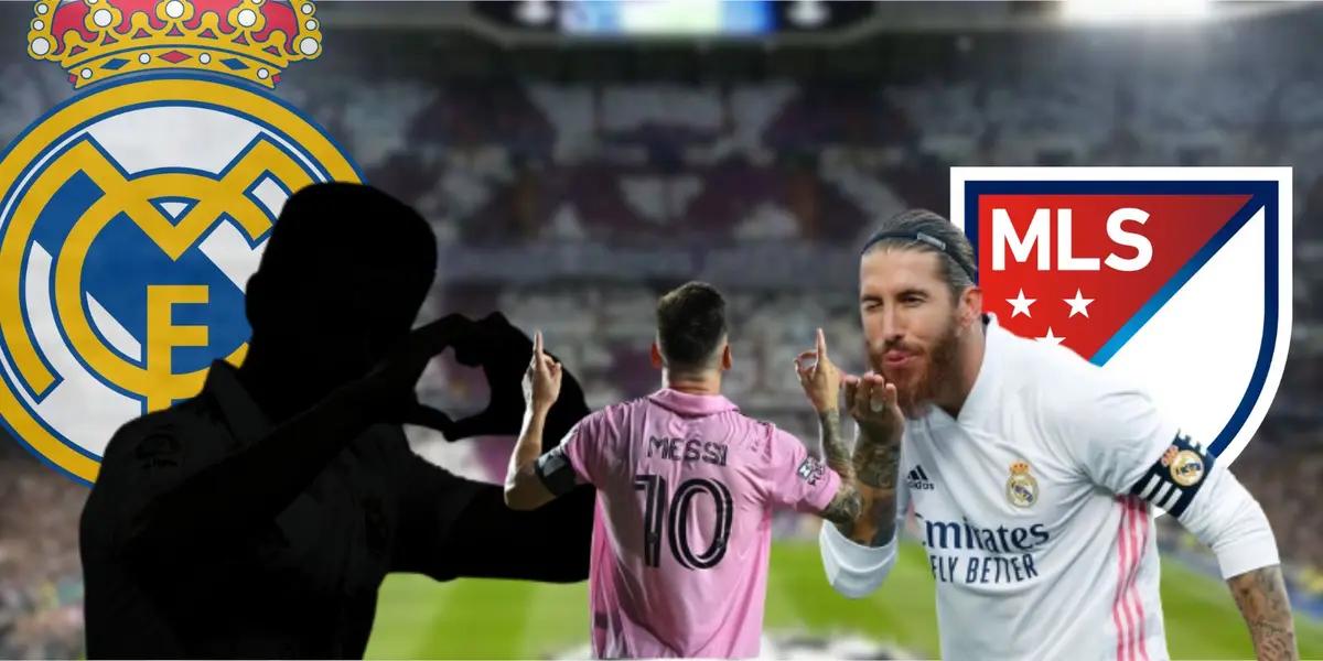 Lionel Messi celebrating a score with Inter Miami at the MLS