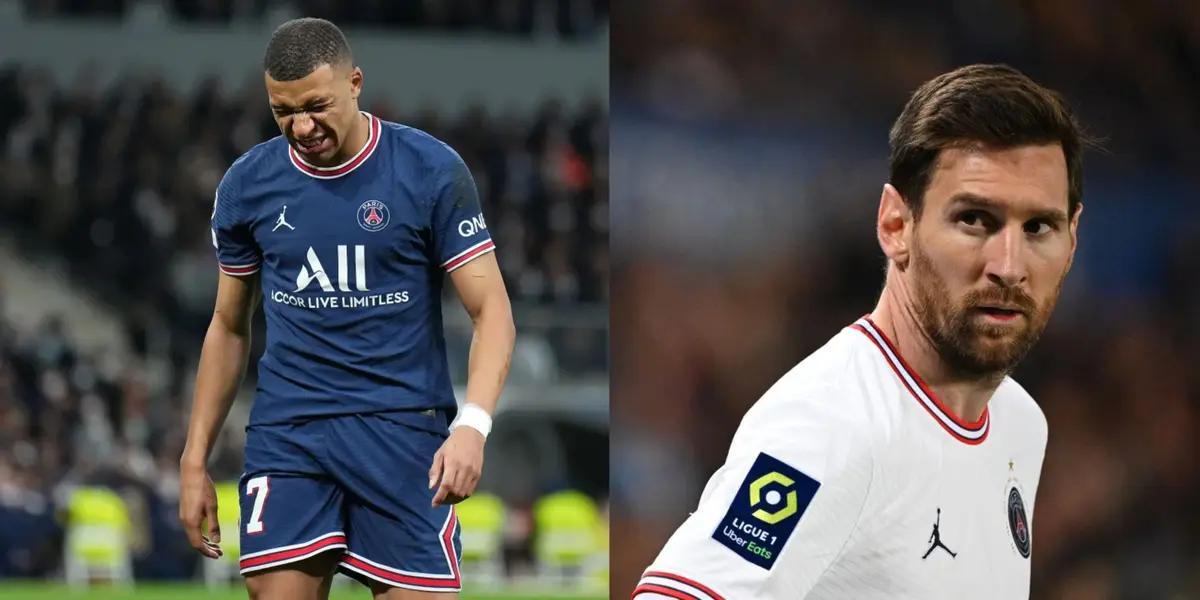 Lionel Messi could not believe Kylian Mbappe missed in front of the goal.