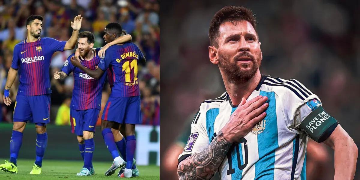 Lionel Messi received some unexpected praise from his former teammate.