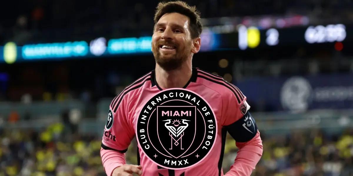 Lionel Messi smiles while playing Inter Miami in the United States.