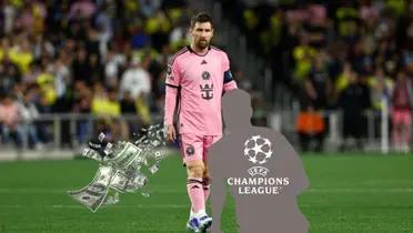 Lionel Messi walks on the pitch while playing for Inter Miami.