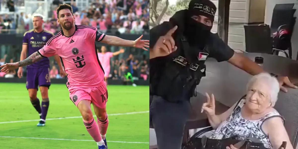 Lionel Messi was the reason why this elderly lady was not kidnapped by Hamas members in Israel.