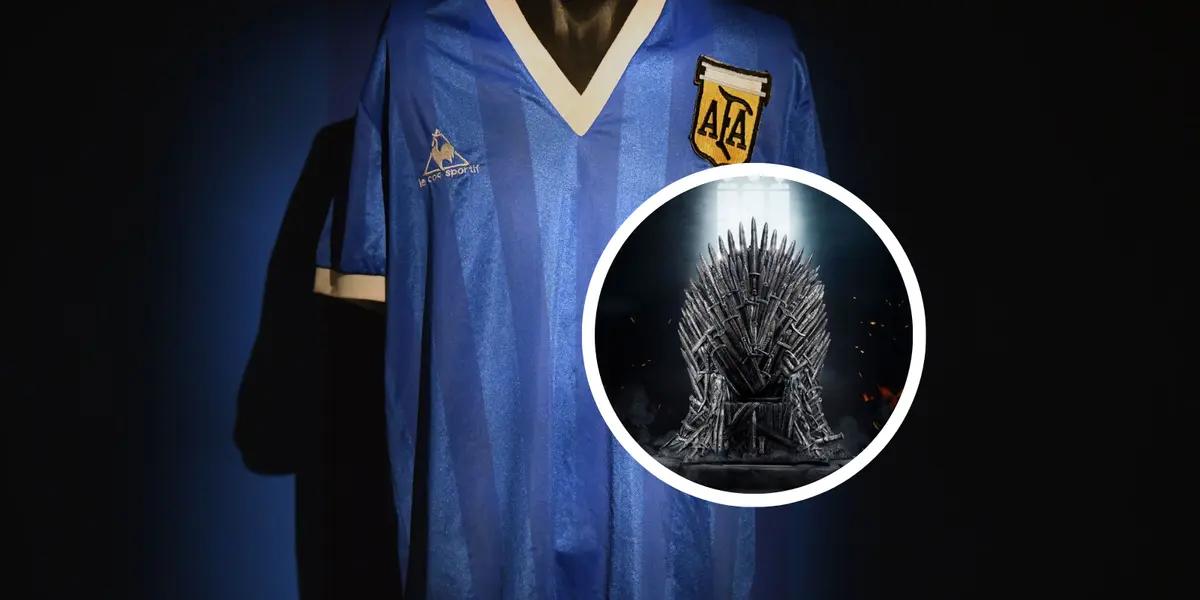 Look at the detail of the unprecedented auction compared to Maradona's historic shirt