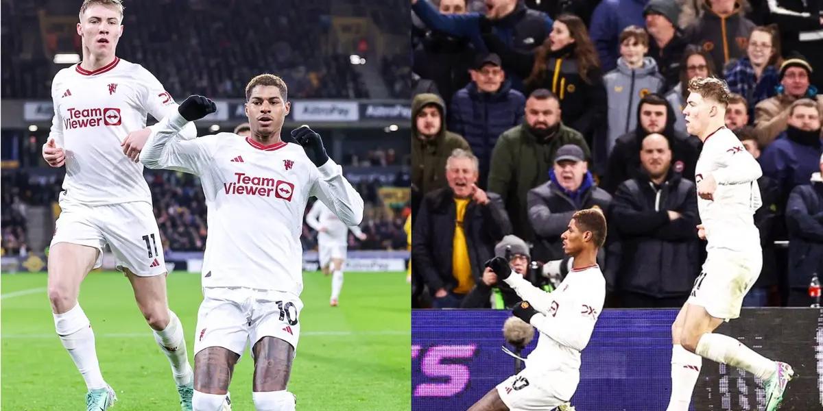 Man United takes the early lead against Wolves with a brilliant Rashford goal.