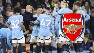 Manchester City Team. Photo. Relevo