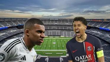 Mbappé and Marquinhos. Photo. Yahoo