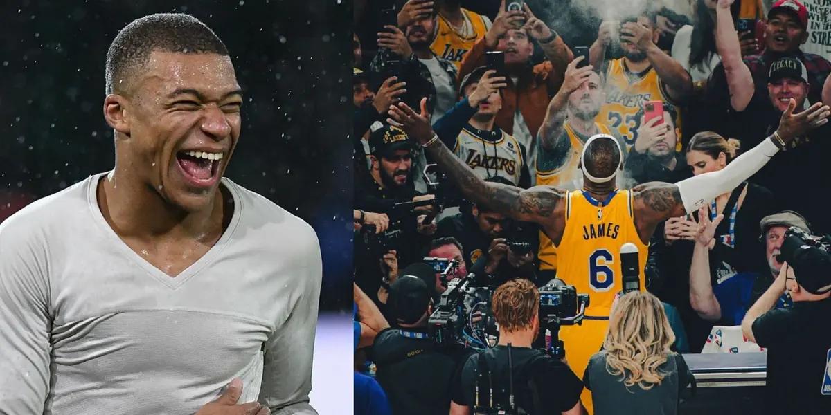 Mbappé's impressive reaction to Lebron James' all time scoring record at NBA.