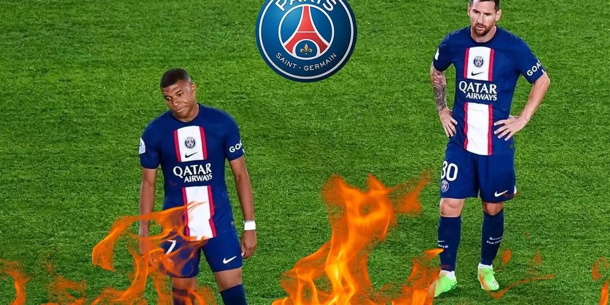 Mbappe's peculiar reaction to Verratti's foul on PSG' own area.