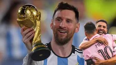 Messi con la Copa del Mundo y con el Inter/FOTO: Goal