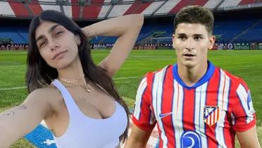 Mia Khalifa fue vinculada románticamente con Julián Álvarez