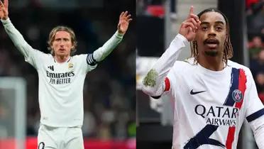 Modric anda Barcola. Fhoto: Reddit