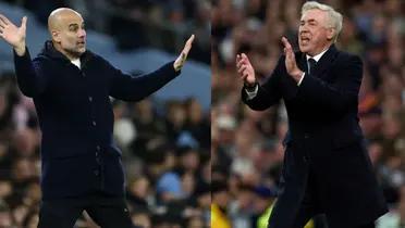 Pep Guardiola and Carlo Ancelotti