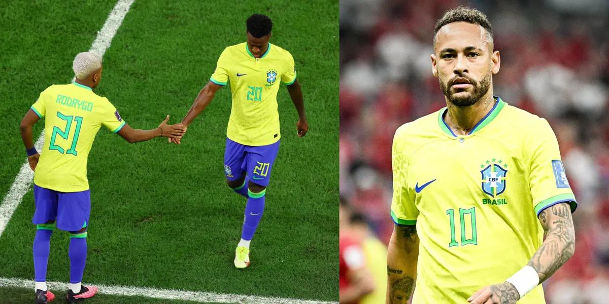 Neymar Jr witnessed Vini's reaction, he was not happy.