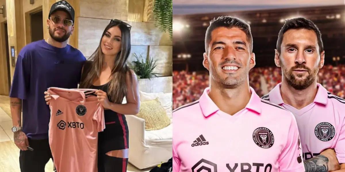 Neymar Junior took a controversial picture with a fan holding an Inter Miami shirt.