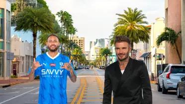 Neymar was seen with David Beckham in Miami.