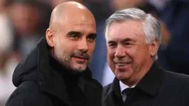 Pep Gaurdiola y Ancelotti: PHOTO: Telecom Asia
