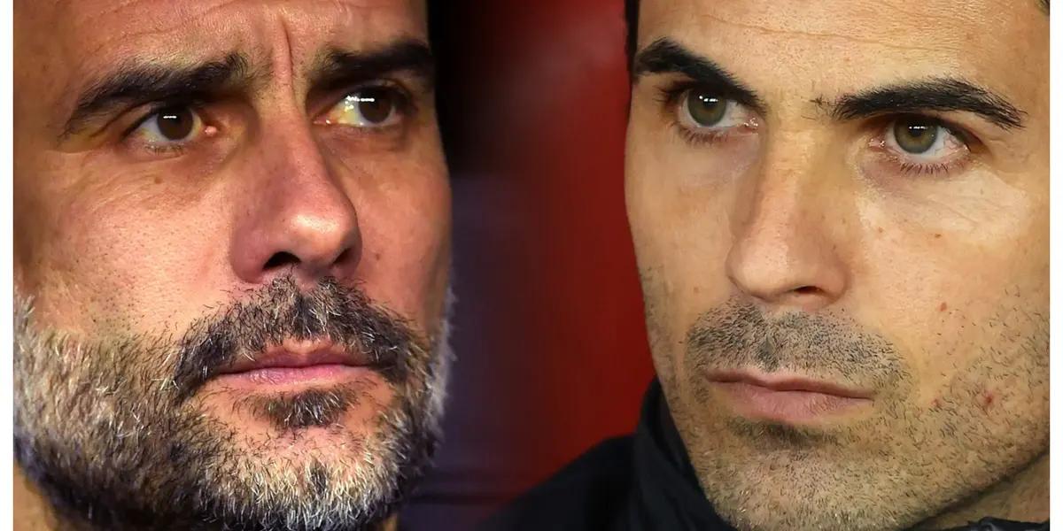 Pep Guardiola and Mikel Arteta