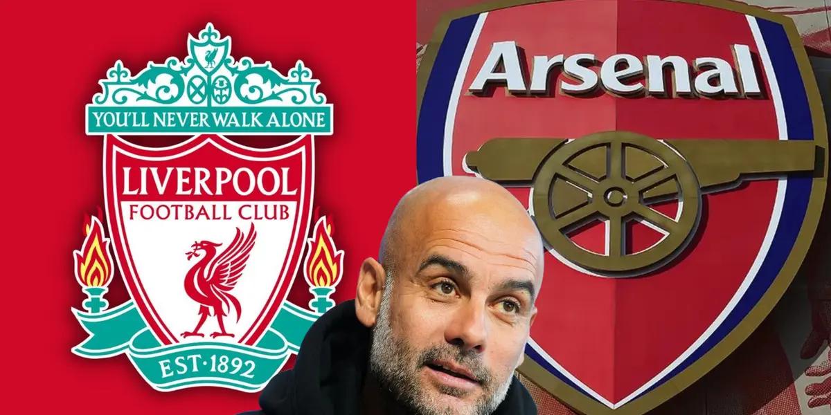 Pep Guardiola talked about Liverpool and Arsenal after Man City's Premier League win yesterday.