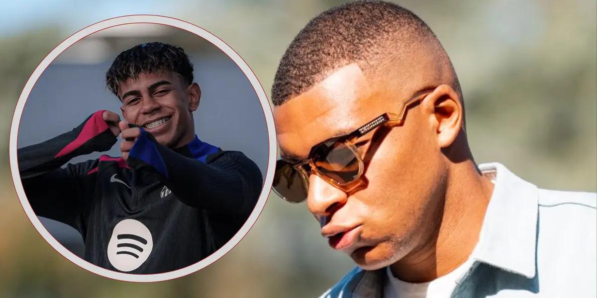 Photo: social networks of Kylian Mbappé and Lamine Yamal.