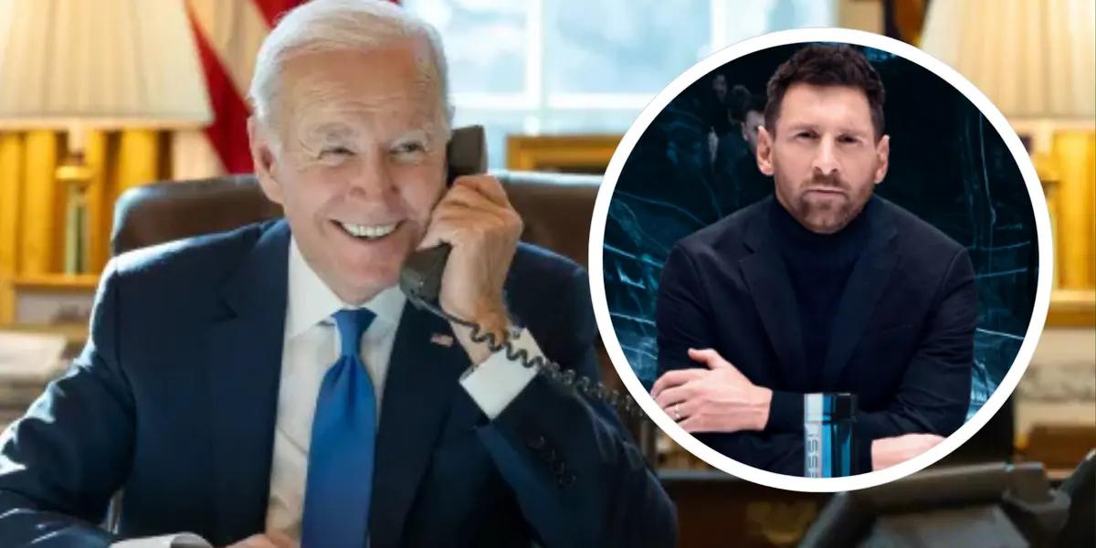 Photo: social networks of The White House and Lionel Messi.